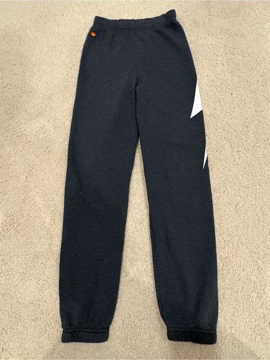 Aviator Nation Other - Aviator Nation kids charcoal and white lightening bolt sweat pants, youth 12.